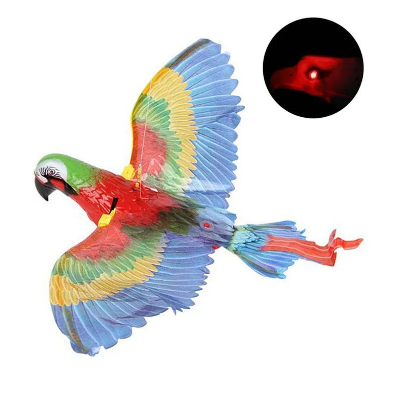 Simulation bird cat toy hanging eagle rotating from ceiling for pet play