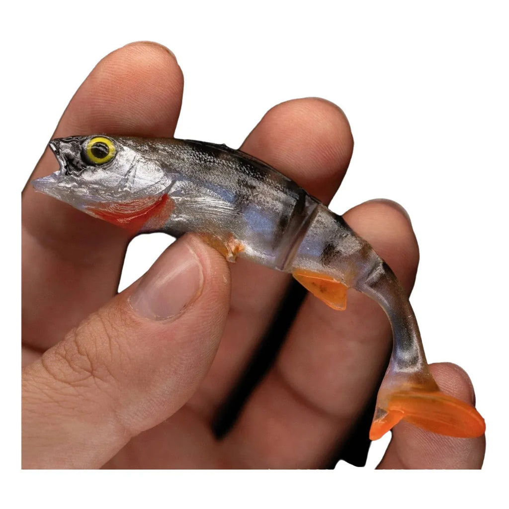 Fish tail soft fishing lure for catfish sea fishing in fish pattern colours