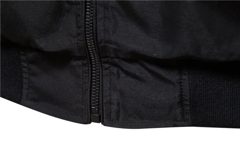 Men's thin casual jacket in polyester available in dark blue, black or Army Green colours