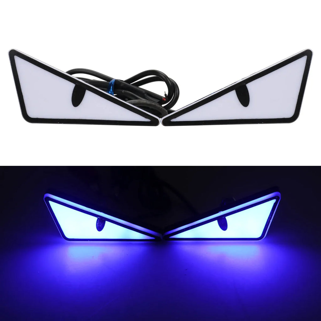 Triangle eyes motorcycle decorative light in semicircle shape plastic waterproof 12V set of two