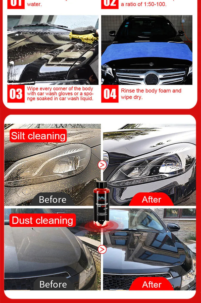 100ml bottle of super concentrated high foam car cleaning detergent