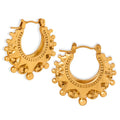Titanium steel ball-shaped safety lock earrings in gold or steel with U-shaped electroplated finish