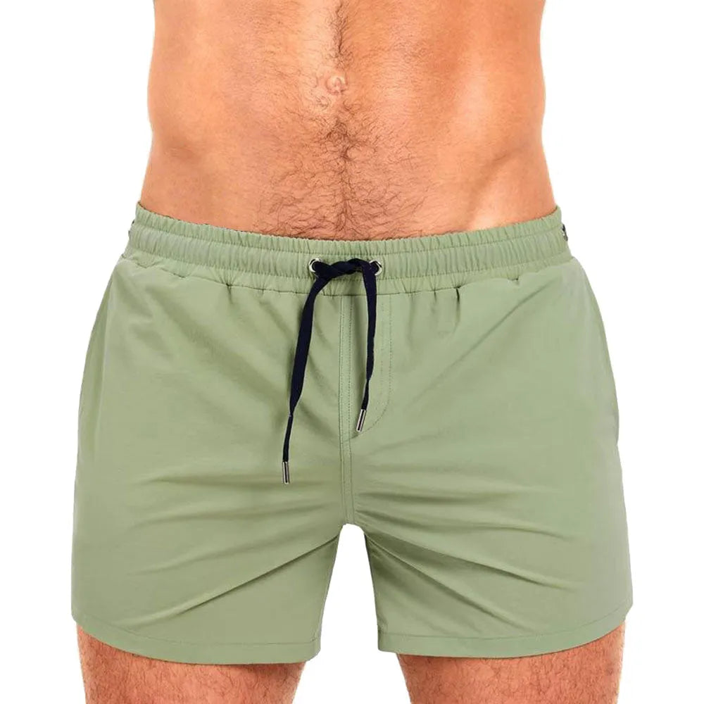 Men's mesh lining polyester shorts for swimming and sports in multiple colour options