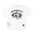 American retro hip hop Gothic style T-shirt with letter print, in pure cotton, available in black and white.