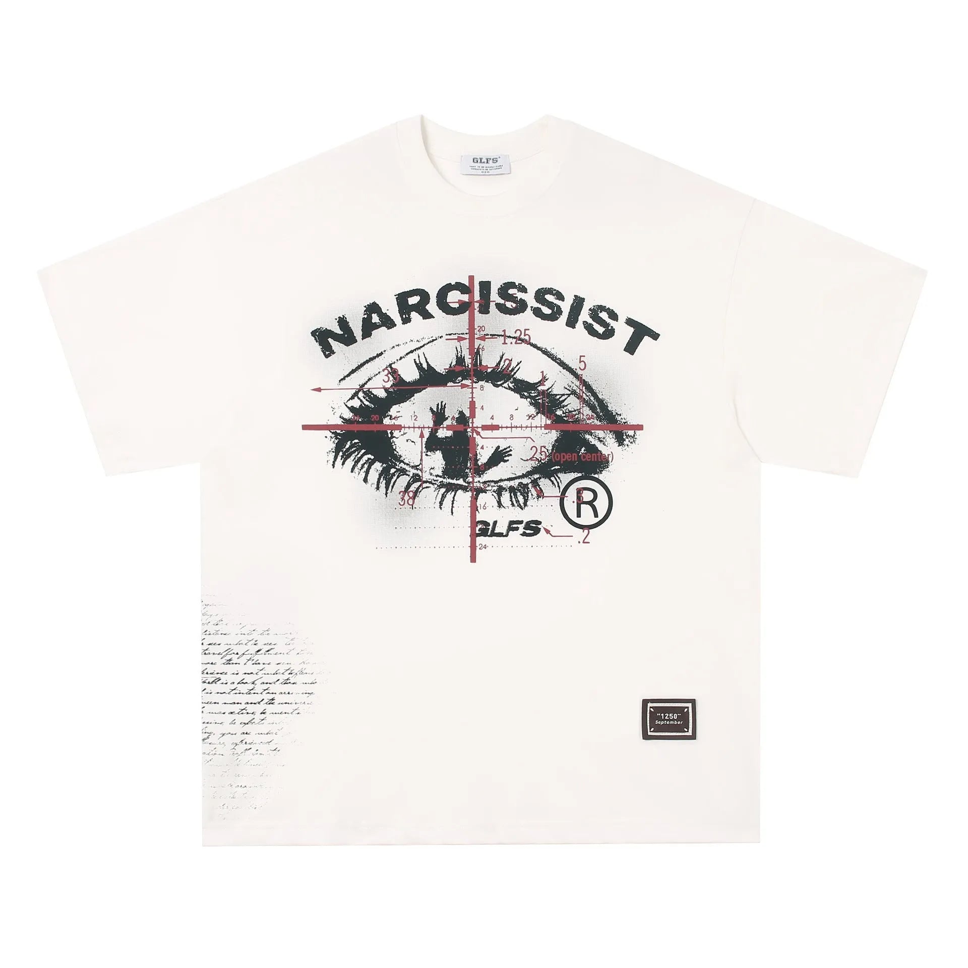 American retro hip hop Gothic style T-shirt with letter print, in pure cotton, available in black and white.