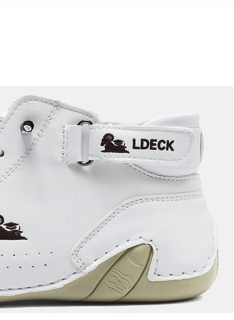 High top octopus men's boots in khaki colour showing round toe design and middle tube height