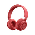 Sports wireless Bluetooth headset in red, grey, green, and black colours