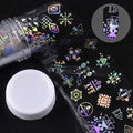 Nail sticker beauty products set with starry paper, 1 metre length, 4 cm width, in plastic bottle packaging, 296 styles available