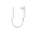 White Lightning to 3.5mm audio adapter cable for iPhone, showing both connectors on a 0.2m TPU cable.