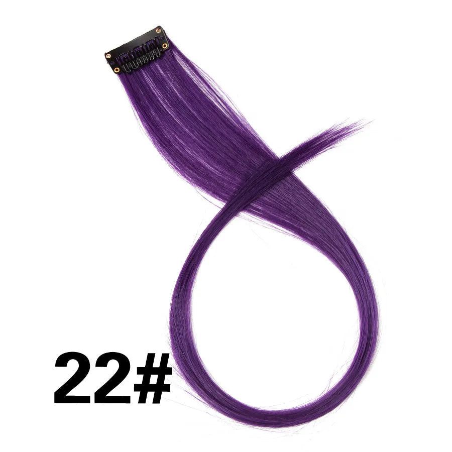 18 inch synthetic wig hair extension with natural wave, shown in multiple colour style options