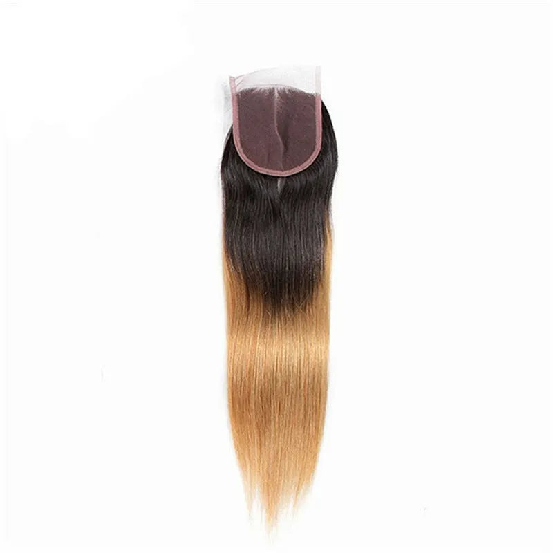 4x4 straight closure lace hair block real human hair all hand-woven for ladies