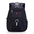 Large capacity black Oxford cloth computer backpack with 14-inch computer pocket and zip closure