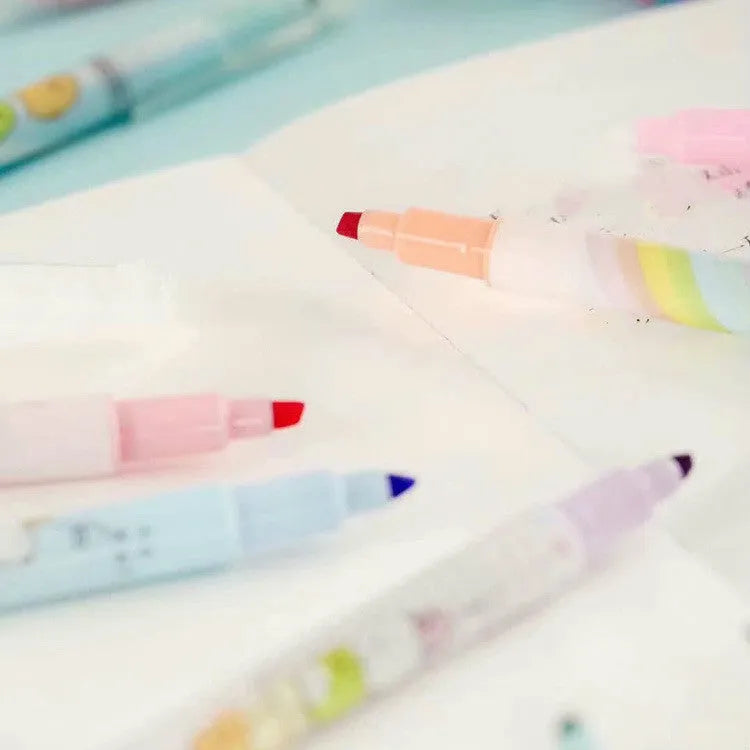 Erasable highlighter neutral pen with plastic body, 16cm size, for study and office use