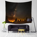 Machine woven polyester plush tapestry tarpaulin with geometric abstract pattern in European classical style, rectangular, 150x100cm