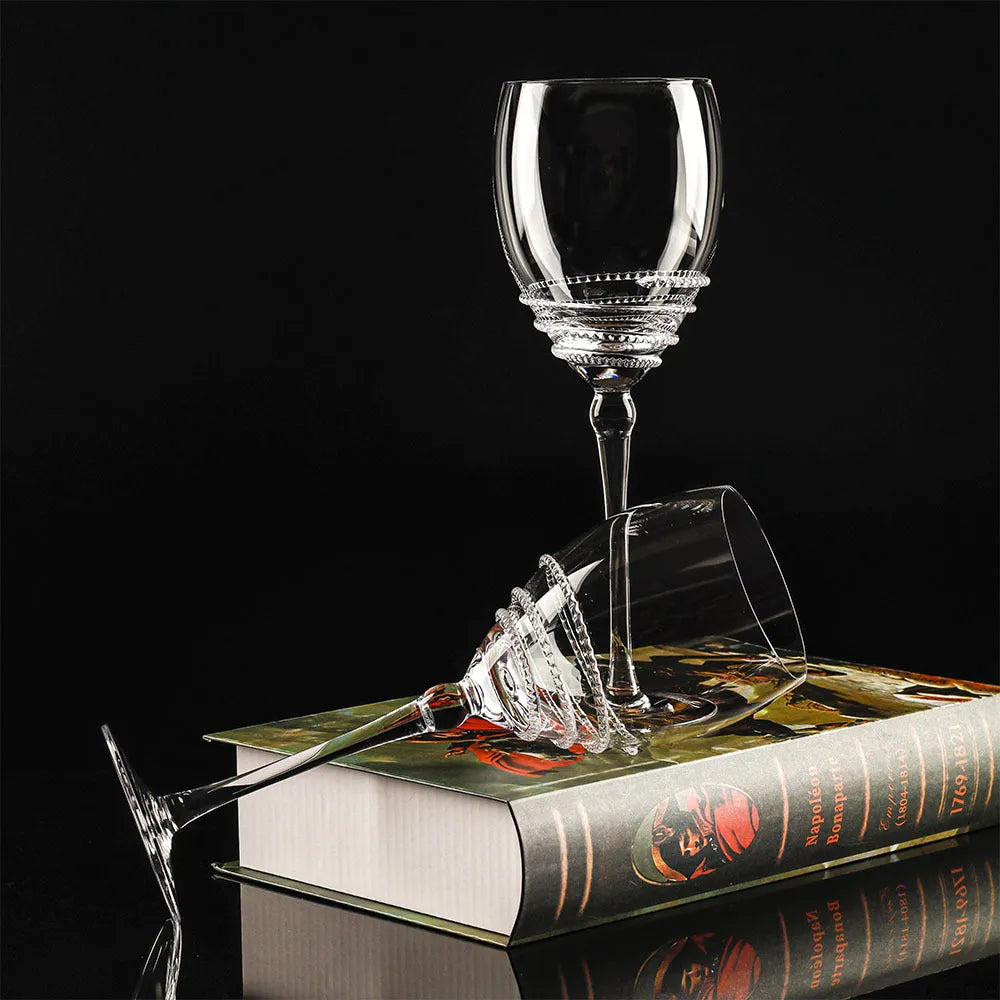 European-style vintage brushed red wine glass made of crystal glass, 301-400ml capacity, light luxury retro design, single glass