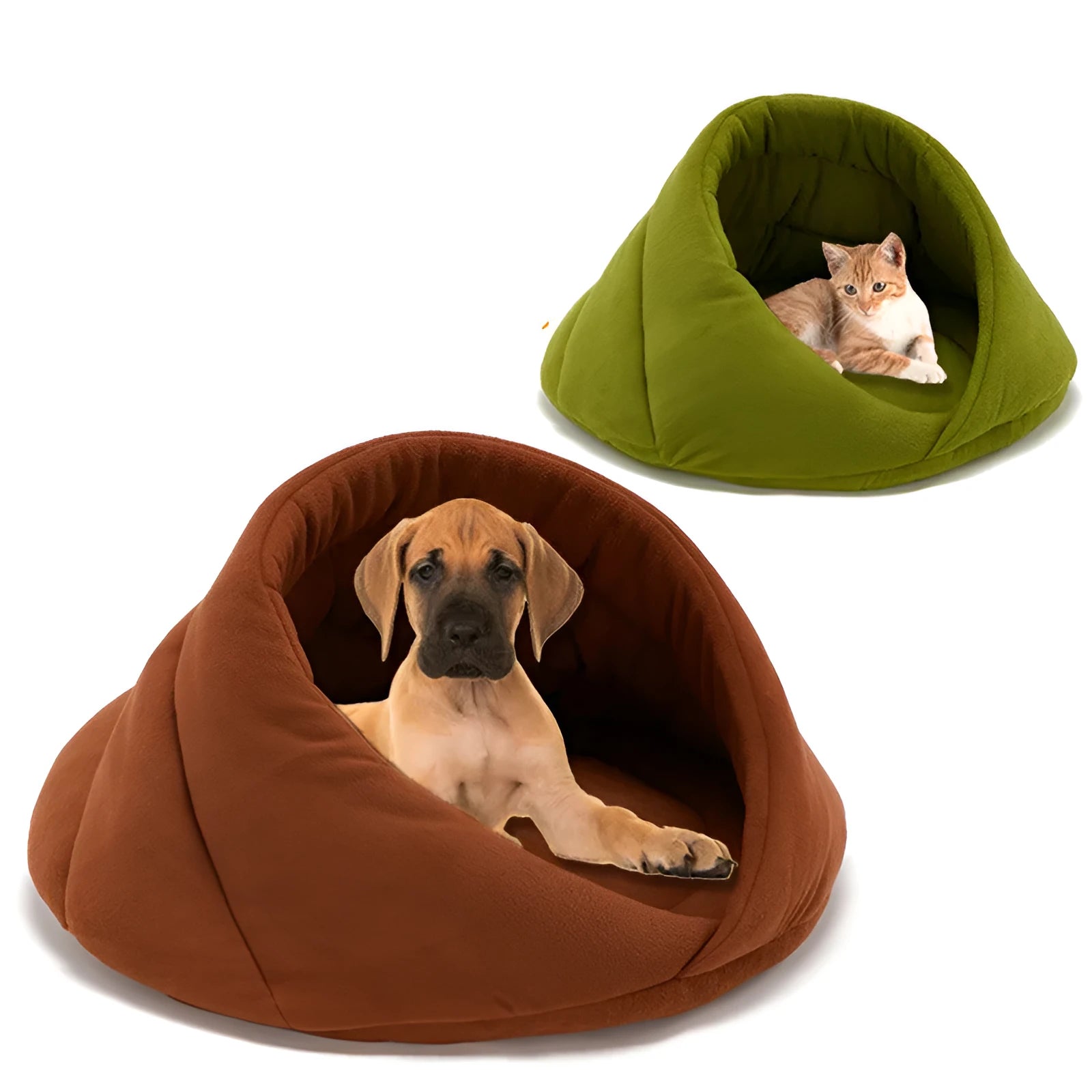 Polar fleece pet mat cage bed for cat or dog in fruit green colour with raised sides