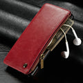 Leather flip phone case for Samsung Galaxy Note 9 with card slots and magnetic closure