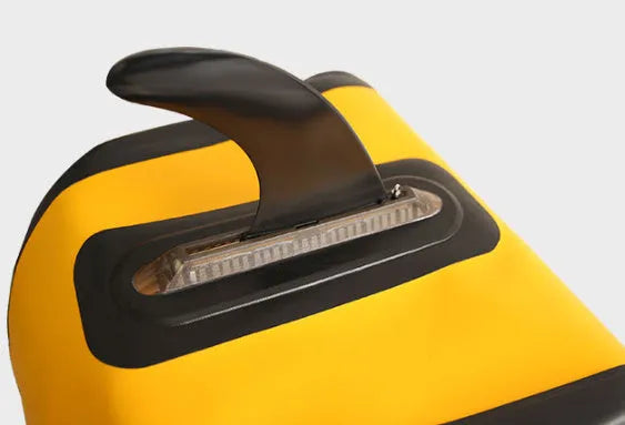Large SUP paddle with removable fish fins for water dispenser systems