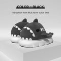 Shark slippers warm winter house shoes suede anti-skid indoor footwear with embroidery, available in multiple colours