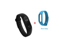 Black Xiaomi Mi Band 2 smartband with OLED display on adjustable wrist strap