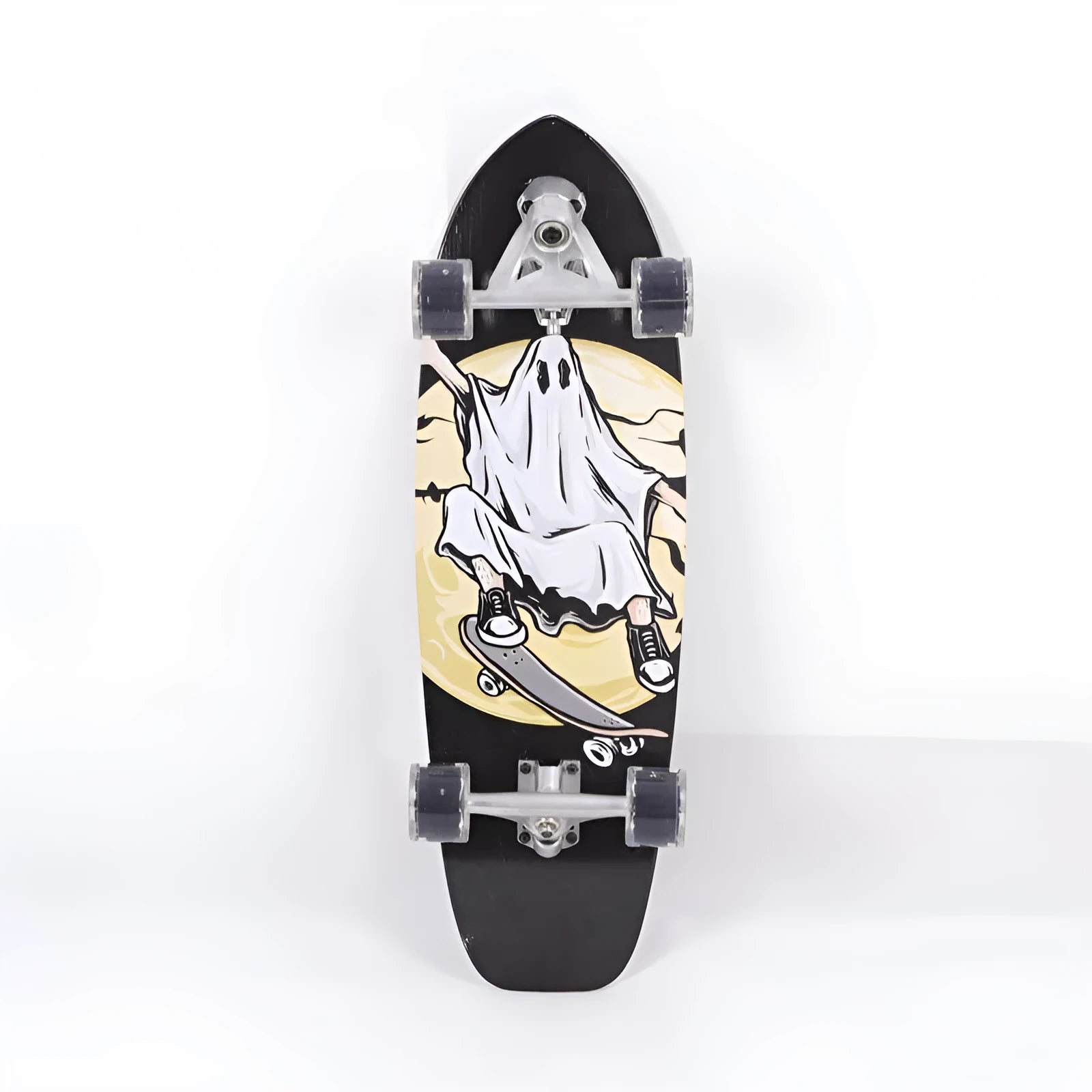 White maple wooden street scooter with 31-inch deck length for urban commuting