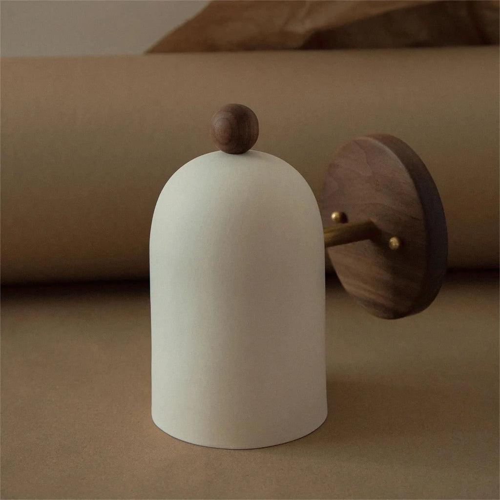 Japanese Zen ball light in black as wall lamp with 350-degree rotation for hallway