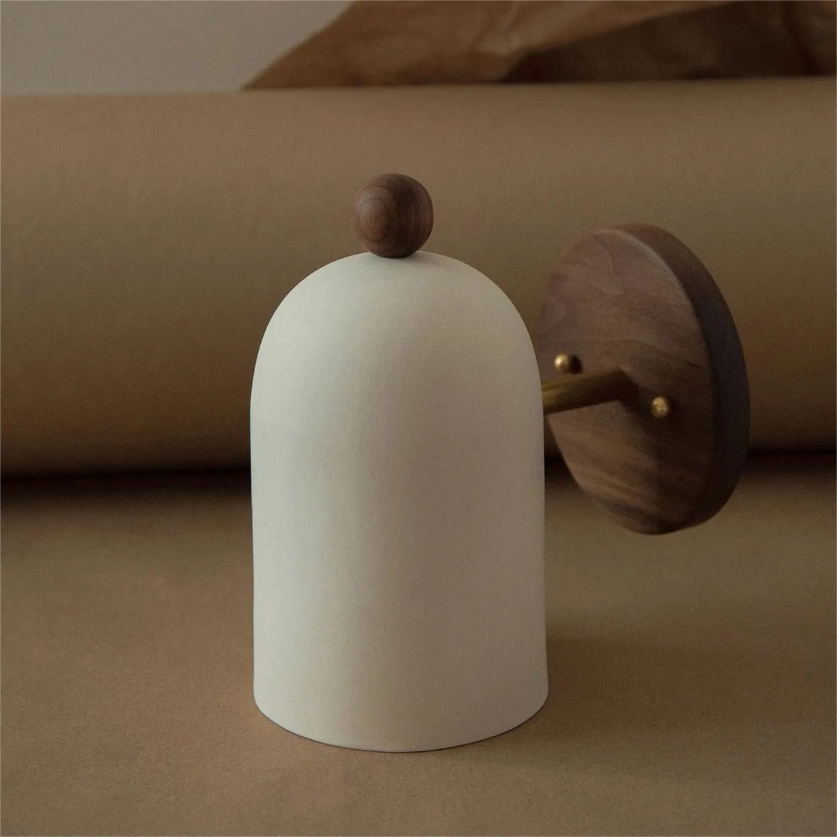 Japanese Zen ball light in black as wall lamp with 350-degree rotation for hallway