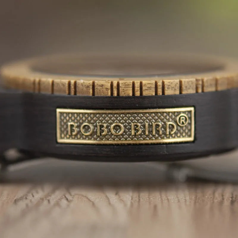 BOBO BIRD W-R05 brown automatic mechanical wood watch for men with 47.9mm wood bezel