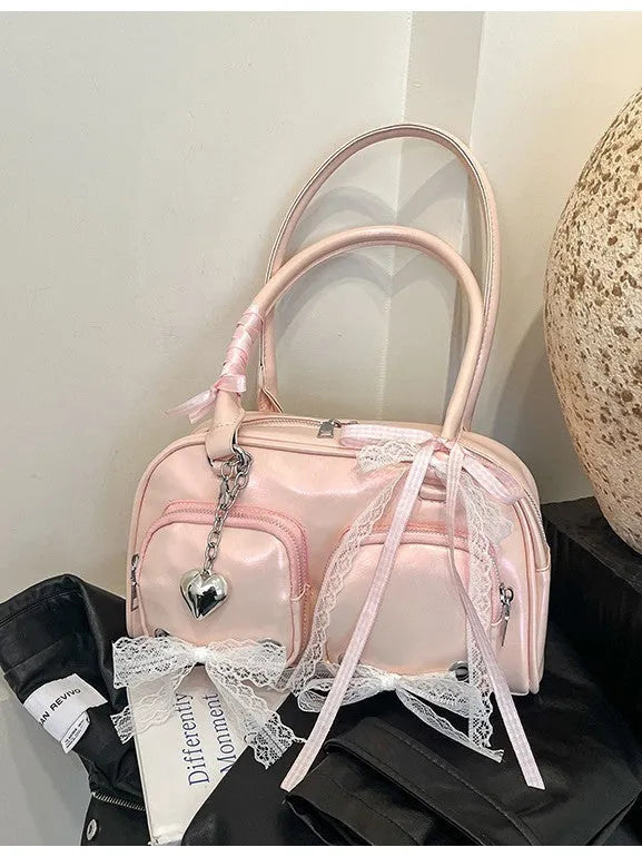 Soft PU leather casual shoulder bag with crossbody strap and internal phone compartment in beige colour