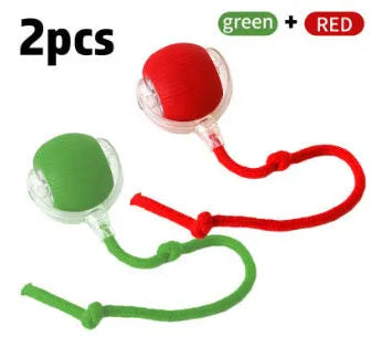 Self-hi funny cat rolling ball toy in silicone with grey green red colour options