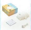 Silicone lying flat bear night lamp with three-gear dimming and RGB colours