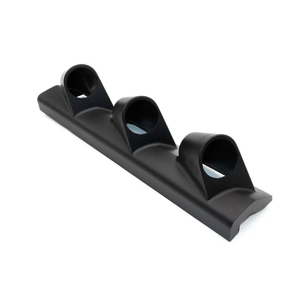 Black universal 52mm instrument stand with three-hole right-hand drive mounting bracket
