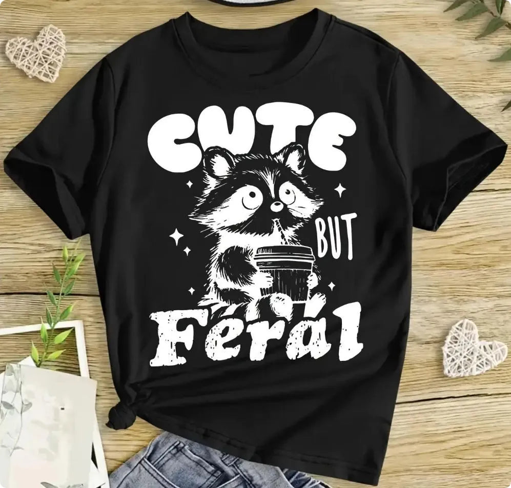 Unisex children's short-sleeved cotton shirt in black, casual style for daily wear