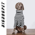 Large breed dog clothing with thin inner lining in black and white colour options