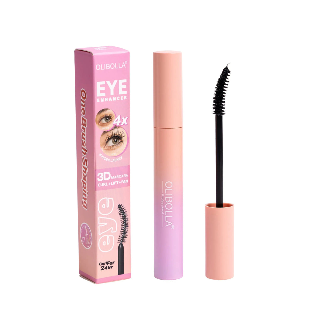 Waterproof curling mascara in black 10ml tube with smudge-resistant cold water formula