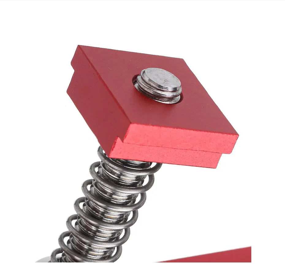 Red aluminium alloy woodworking bench block slide holder with flat mouth explosion-proof design