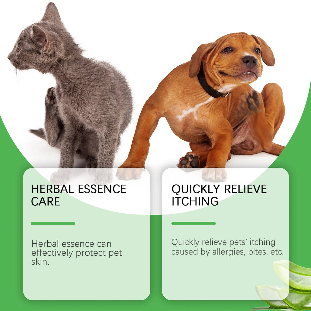 60g tube of antipruritic cream for cats on a white background