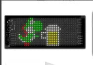 Black flexible LED car advertising screen with USB power and RGB magic colour, PU FPCB soft panel