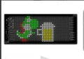 Black flexible LED car advertising screen with USB power and RGB magic colour, PU FPCB soft panel