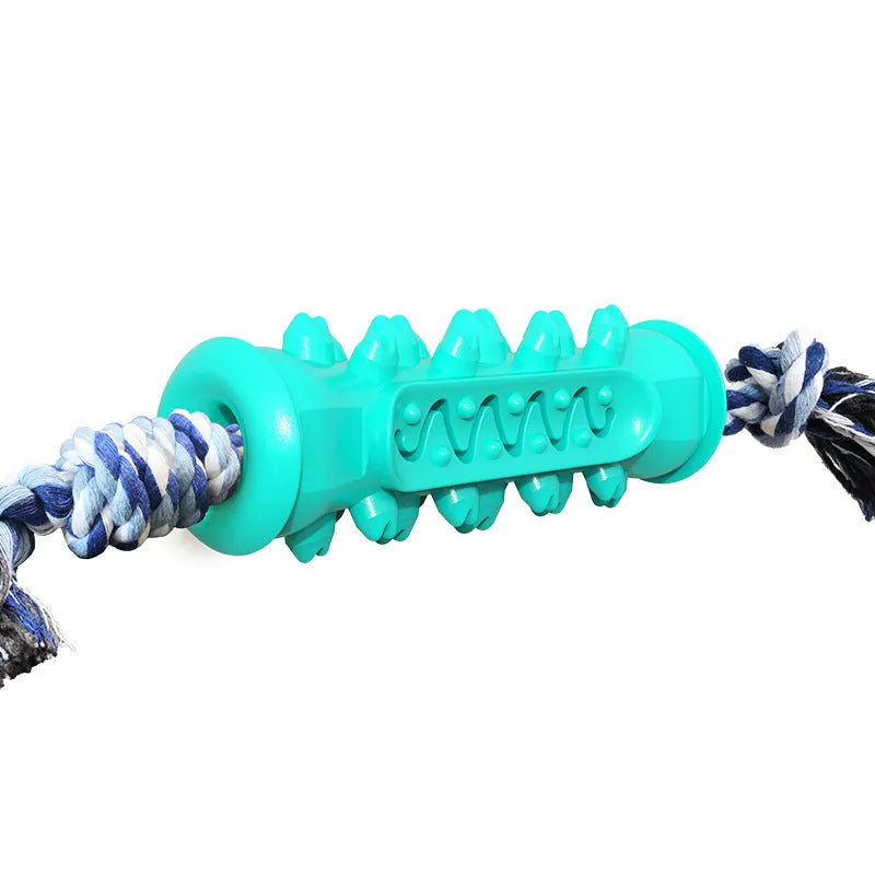 Pet chew-resistant teeth cleaning stick in TPR and nylon with molar bumps and zigzag groove