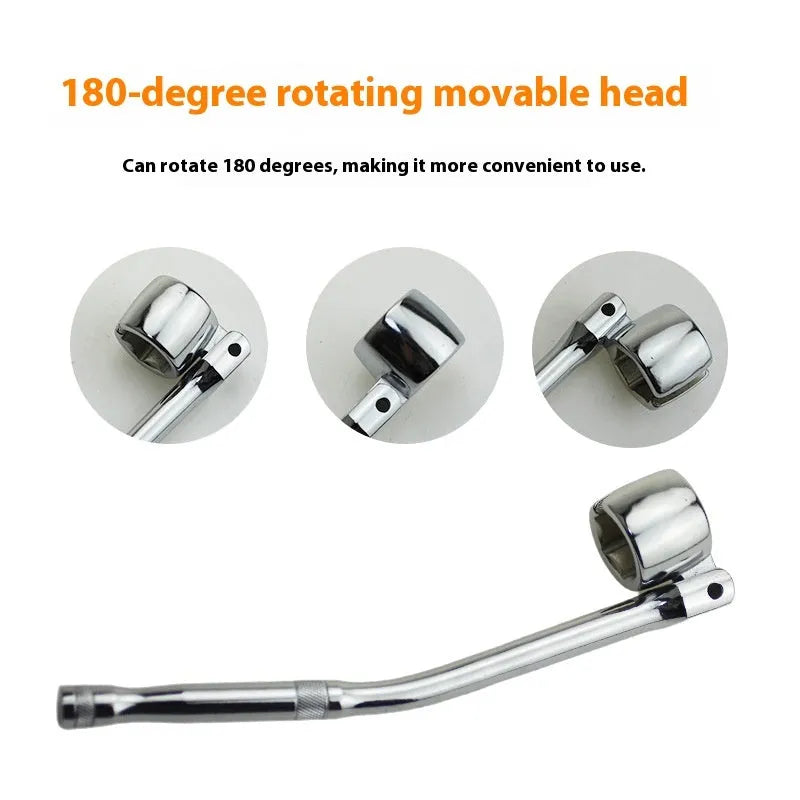 22mm hexagonal oxygen sensor removal tool with bright chrome finish and 270mm length