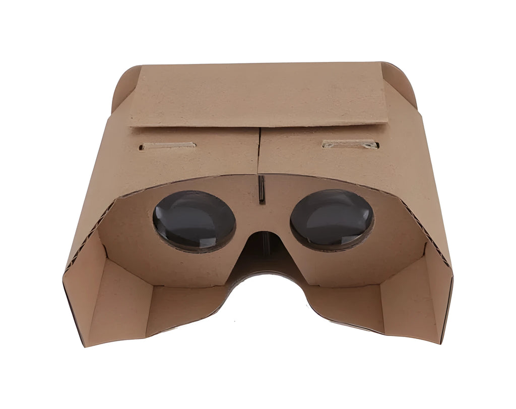 Corrugated paper virtual reality glasses for smartphones with 153x83mm dimensions