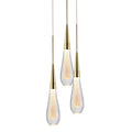 Postmodern crystal chandelier single head short ceiling light with adjustable cord and integrated LED warm light