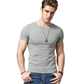 Men's bamboo fibre t-shirt in multiple colours for summer, showing size range L to XXXL.