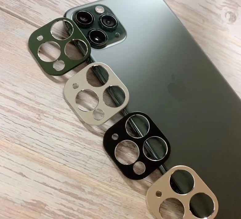 Metal camera lens protection ring for Apple iPhone 11 and iPhone 11 Pro in multiple colours.