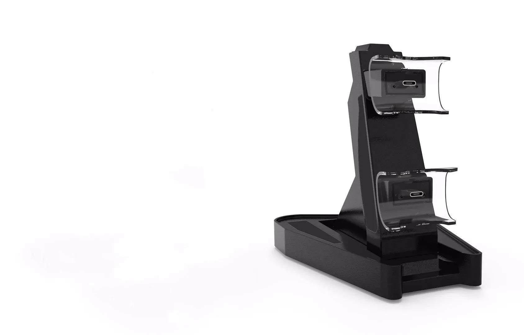 PS5 Handle Charger with turn light for PlayStation 5 controller in black ABS plastic