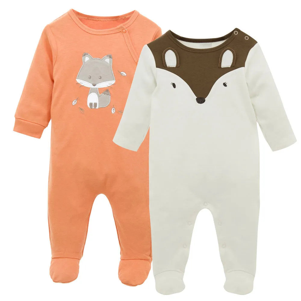 Baby onesie long sleeve cotton concealed button closure red group pattern infant bodysuit