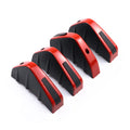 Black carbon fibre ABS triangle rear spoiler for General Motors vehicles with mounting hardware