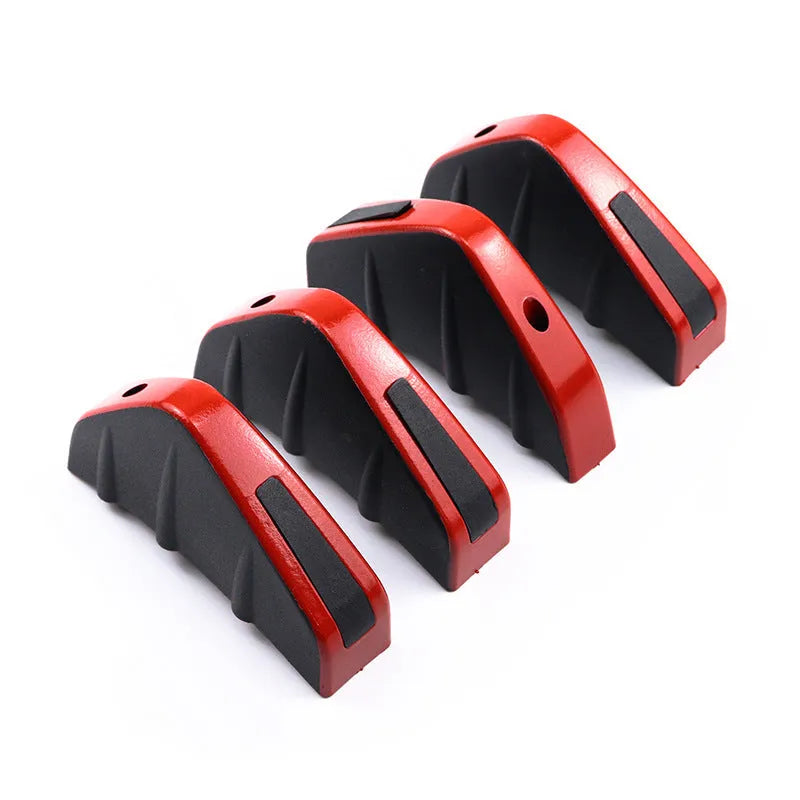 Black carbon fibre ABS triangle rear spoiler for General Motors vehicles with mounting hardware