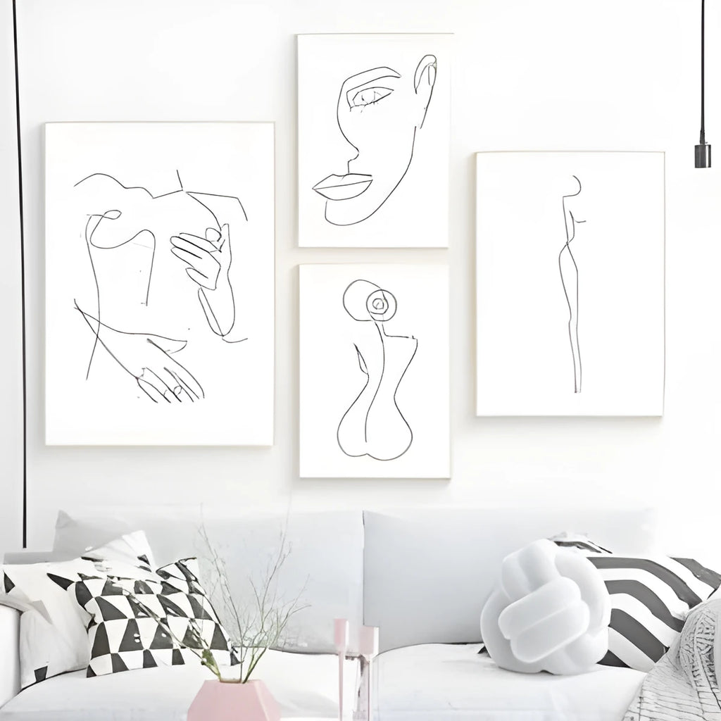 Frameless canvas wall art with spray painting finish, water-based ink, colour style A, 30x40cm size